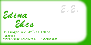 edina ekes business card